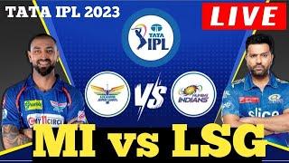 LIVE - MI vs LSG  IPL 2023 Live Score LSG vs MI Live Cricket match highlights today