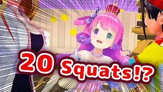 Luna Out Of Breath After Attempting 20 Squats With Subaru And Choco【ENG SubHololive】