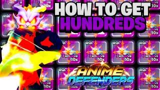 HOW To Get *HUNDREDS* Of WISH CRYSTALS NEW METHODS In Anime Defenders UPD 3