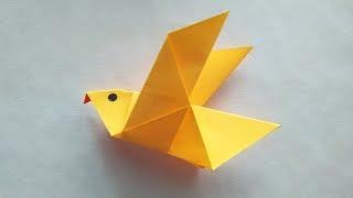 Cómo hacer un pájaro de papel fácil Origami  Manualidades para peques