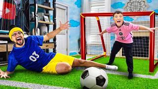 We Turned Our Living Room into a Soccer Field