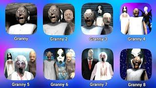 Granny 1 2 3 4 5 6 7 & 8 Full Gameplay  Granny New Update  Dvloper #mod