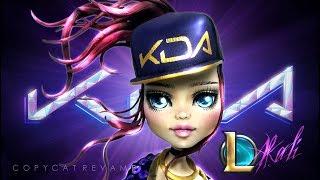 Doll Repaint LOL League of Legends KDA POPSTARS AKALI Monster High Custom Ooak