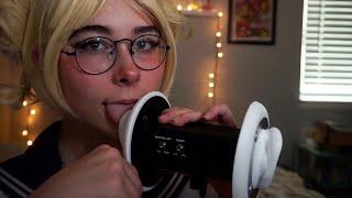 Himiko Toga Licks The Fear Out of Your Ears   ASMR Ear Licking   Cosplay ASMR