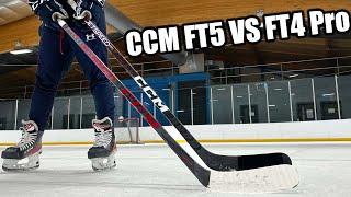 CCM Jetspeed FT5 Pro hockey stick vs FT4 Pro Review