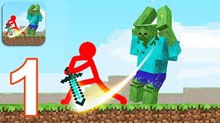 STICKMAN FIGHT CRAFT - Walkthrough Gameplay Part 1 - INTRO iOS Android