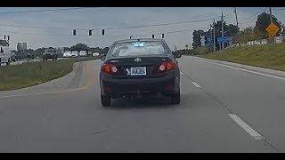 Fake Cop?  Sketchy guy in civilian car flashing blue lights.  KY 918PFK - Not Fire Fighter