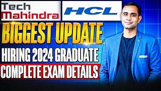 Tech Mahindra & HCL Biggest Hiring Hiring Exam Update  Exam Mail Update