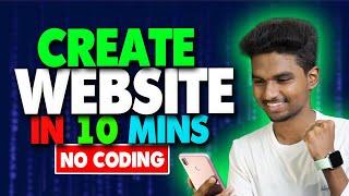 How To Create Website in 10 Minutes  NO CODING  with Free Domain