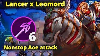 LEOMORD X LANCER FAST AOE BASIC ATTACK WITH UNLIMITED GOLD NEW META  MAGIC CHESS BEST SYNERGY COMBO