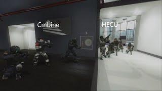 Garrys mod npc war - Combine versus HECU marines Gmod Npc Battle