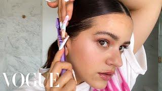 Rosalías Guide to Pink Eyeshadow and a Slicked-Back Ponytail  Beauty Secrets  Vogue