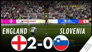 Penalty shootout  England 2-0 Slovenia  EURO 2024  Video game simulation