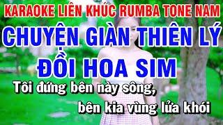 Karaoke Liên Khúc Rumba Tone Nam Nhạc Sống  Chuyện Giàn Thiên Lý  Chuyện Hoa Sim  Nguyễn Linh