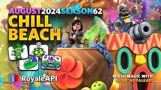 Clash Royale Season 62 Goblin Bonanza August 2024 - Tower Skin Emotes an more