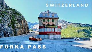 Driving through Furka Pass  Switzerland legendary Swiss Alps PassJames Bond Street4K 60