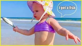 Best Video Of Baby Playing On The Beach  Peachy Vines