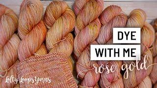 Dye with Me Rose Gold  Lofty Loops Yarns  Hand Dyed Yarn  Speckled Yarn Dyeing