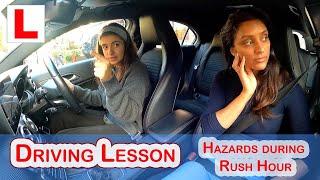 Driving Lesson During Morning Rush Hour  Roundabouts and Hazards In The City