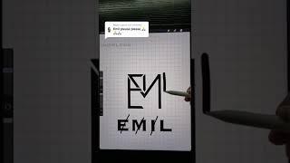 we make your logo for Personal Business Brand. #logodesign #emil#shorts #growonyoutube