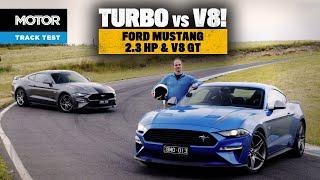 Ford Mustang track review 2.3 HP vs V8 GT inc. lap times  MOTOR