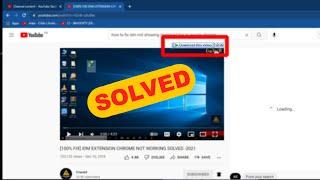 how to fix IDM not showing download bar in google chrome  Enable panel Quick 2 Method 
