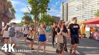 Vancouver Walking tour 4K Fireworks event 2023 Canada