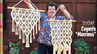 Colgante imitación MACRAMÉ tejido a crochet   Tejiendo Perú