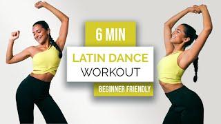 6 MIN LATIN DANCE WORKOUT FOR BEGINNERS - fun cardio session mood booster  Kaji Pm