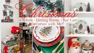 CHRISTMAS KITCHEN & DINING ROOM DECORATE WITH ME