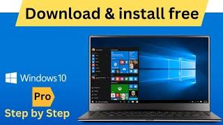 How to Download and install Windows 10 Pro For Free  Full Version of Windows 10 Step by Step