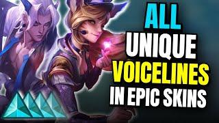 All UNIQUE VOICELINES in Epic & Cheaper Skins in League of Legends