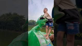 Vlog liburan agra naik bebek gayung warna HijauPart 2272 sibocil