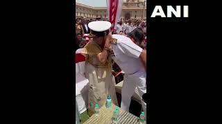 Admiral Dinesh Tripathi seeks blessings from mother ahead of taking charge as new Indian Navy chief