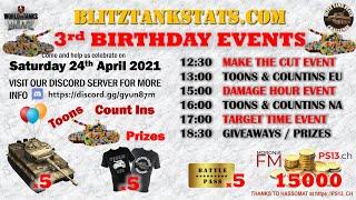 3rd Birthday Celebration Events Promo #wotblitz #blitztankstats