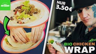 Bio CHICKEN WRAP mit selbst gemachtem Brot für 35€ 