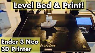 Ender 3 Neo 3D Printer How to Level Bed & Print I Finally Got It