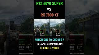 RTX 4070 Super vs RX 7800 XT  Which one to Buy in 2024 #pcgaming #nvidia #amd #shorts #gpu