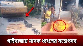 গাইবান্ধায় মাদক ধ্বংসের মহোৎসব  Bangla News  Mytv News