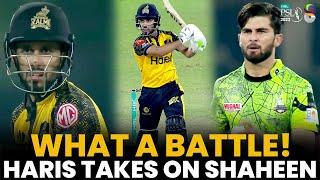 What a Battle  Haris Takes on Shaheen  Lahore vs Peshawar  Match 33  HBL PSL 8  MI2A