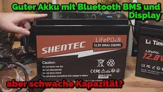 Shentec LiFePO4 Akku im Test gutes BMS mäßige Kapazität 