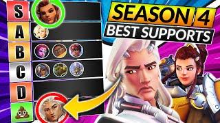 NEW SEASON 4 TIER LIST - BEST and WORST SUPPORT HEROES to Rank Up - Overwatch 2 Ranked Guide