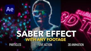 Saber Plugin Effect WITH ANY FOOTAGE  No Plugins  After Effects 2020 Tutorial