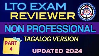 NON PROFESSIONAL LTO EXAM REVIEWER TAGALOG VERSION 2024 PART 4