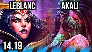 LEBLANC vs AKALI MID  7 solo kills 1122 Godlike  EUNE Grandmaster  14.19