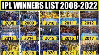 IPL Winners List From 2008-2022  Indian Premier League Full Winners List From 2008-2022  Records 