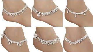 Latest Daily  use Light weight Silver Anklet Design 2023  Silver Payal Design daily wear 2023