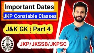 Important Dates  J&K State & UT JKP Constable Class  Know Your StateUT Most Important Date #jkp