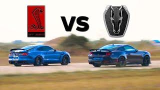 BATTLE OF THE V8s  2024 Dark Horse Mustang vs. 2020 Shelby GT350R Mustang  Stock Comparison