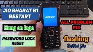 Jio Bharat B1 4G flashing hang on logo restart logo jio Bharat B1 password reset